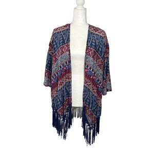 Hollister Boho fringed kimono - M
